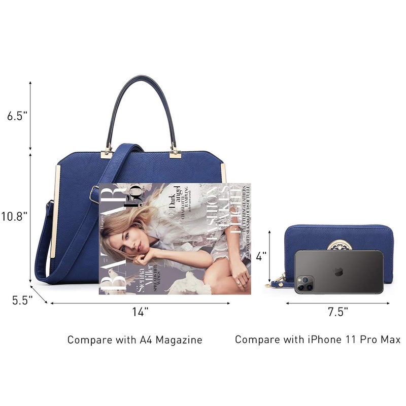 Dasein Women Purses and Handbags Top Handle Satchel Bags Large Shoulder Work Bag Tote with Wallet - Image 4